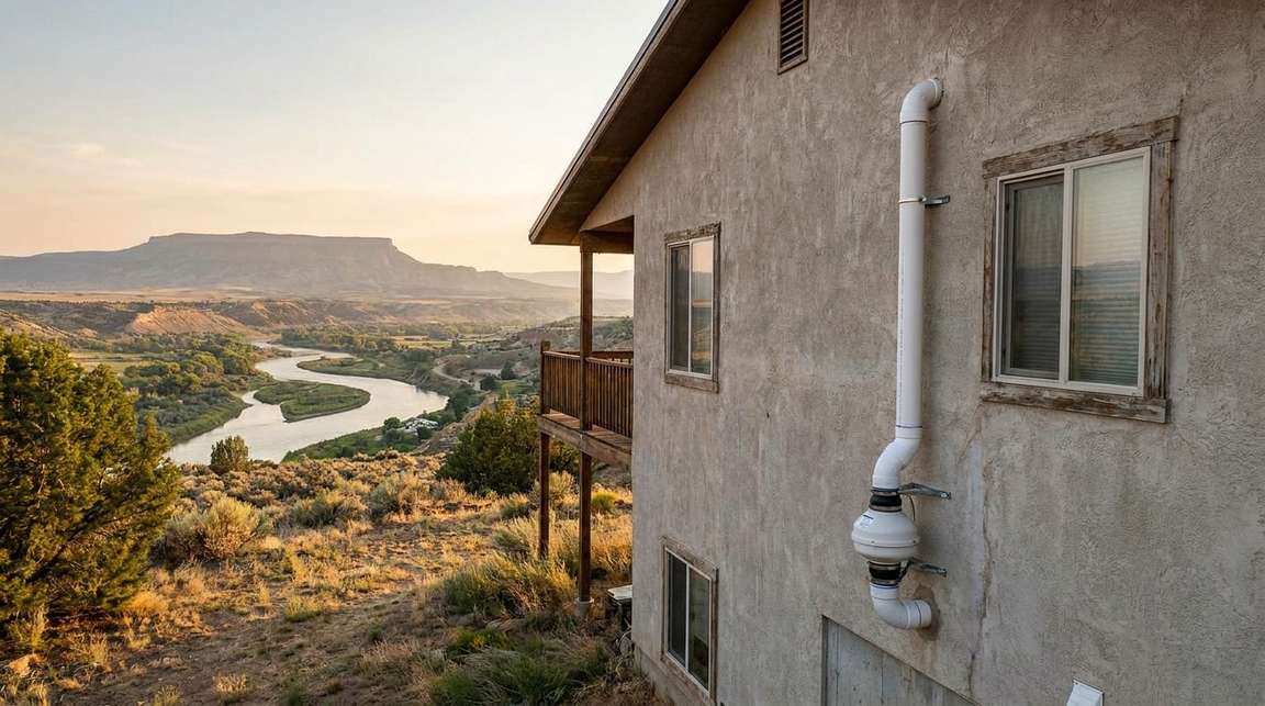 Radon system on an Orchard Mesa home